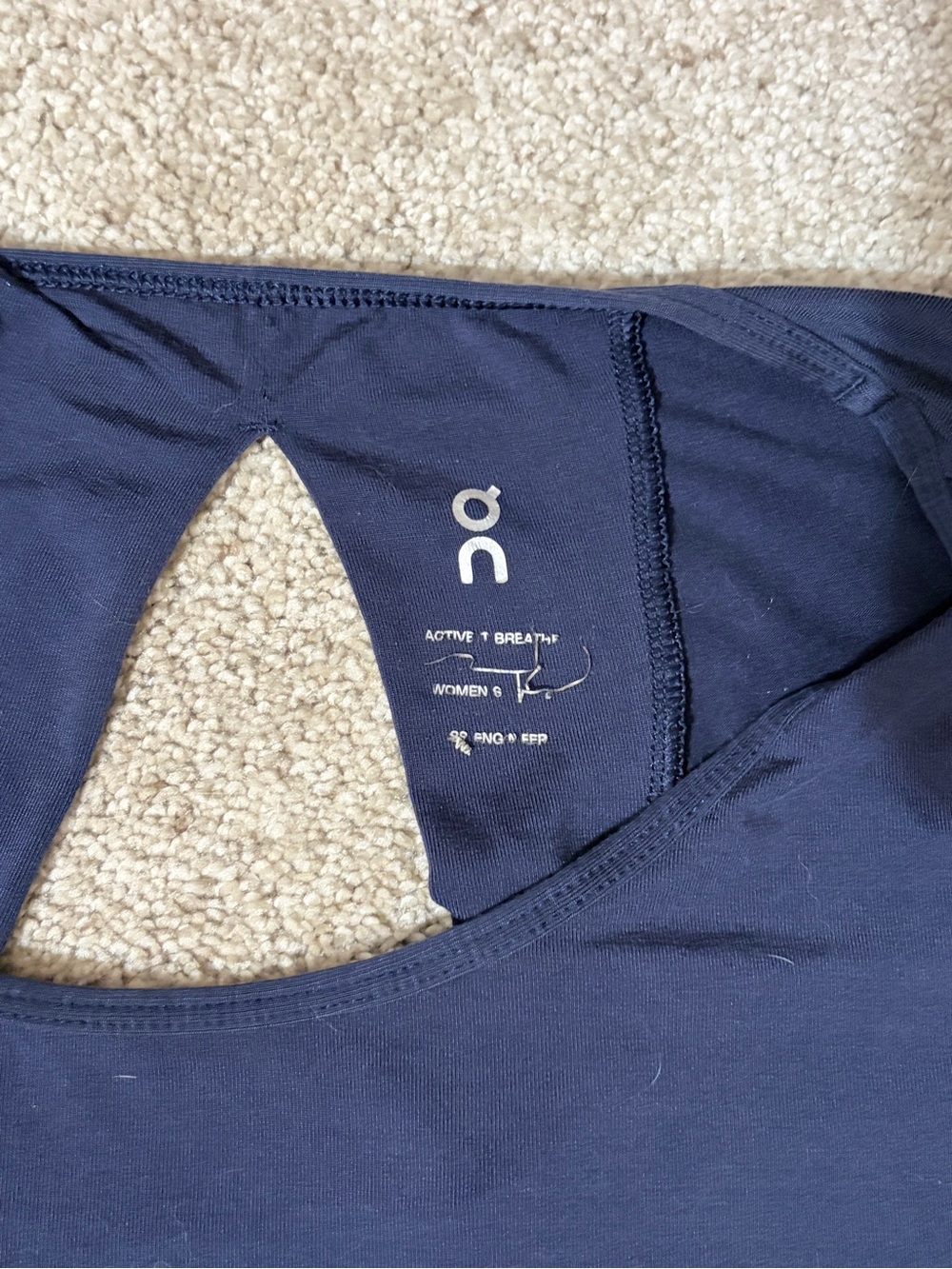 On Running Navy Short Sleeve Women's Performance Tee - Picture 6 of 10